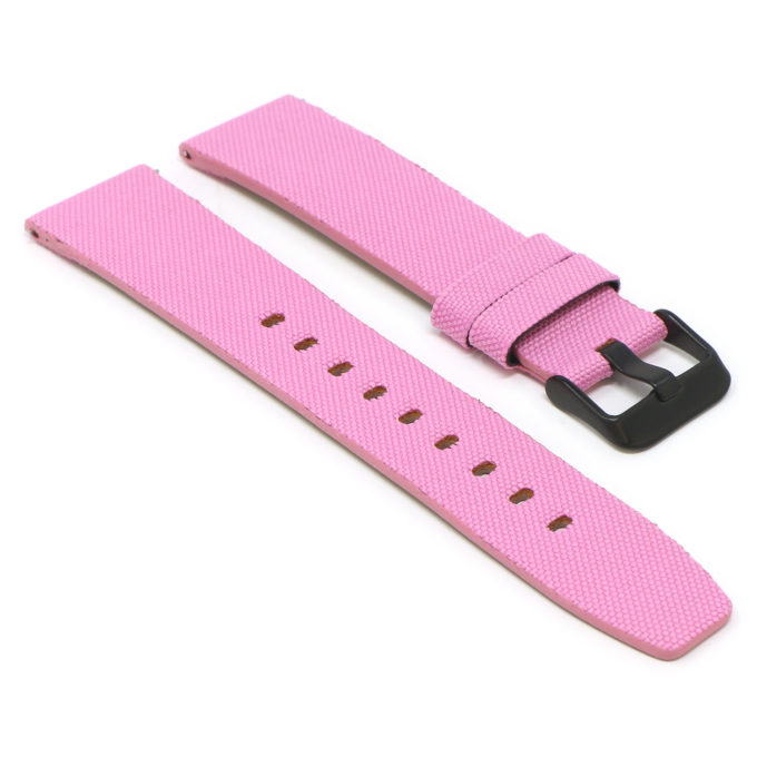 Fb.ny12.13.mb Pink Angle StrapsCo Nylon Watch Band Strap For Black Fitbit Versa Versa 2 Lite