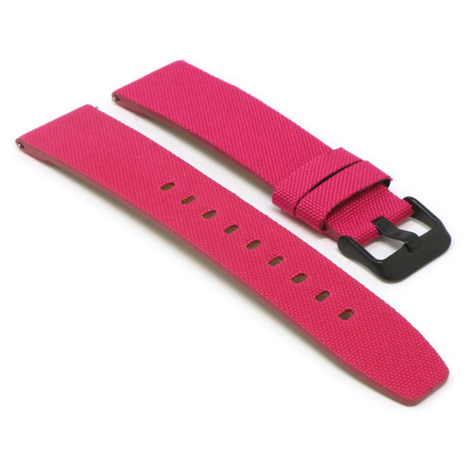Fb.ny12.13a.mb Dark Pink Angle StrapsCo Nylon Watch Band Strap For Black Fitbit Versa Versa 2 Lite