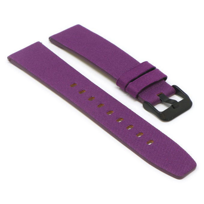 Fb.ny12.18.mb StrapsCo Purple Angle Nylon Watch Band Strap For Black Fitbit Versa Versa 2 Lite