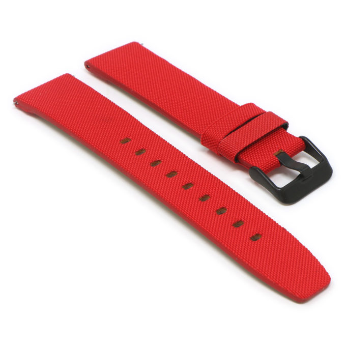 Fb.ny12.6.mb Red Angle StrapsCo Nylon Watch Band Strap For Black Fitbit Versa Versa 2 Lite