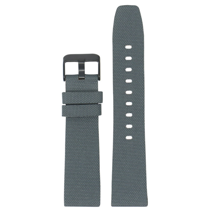 Fb.ny12.7.mb Grey Up StrapsCo Nylon Watch Band Strap For Black Fitbit Versa Versa 2 Lite