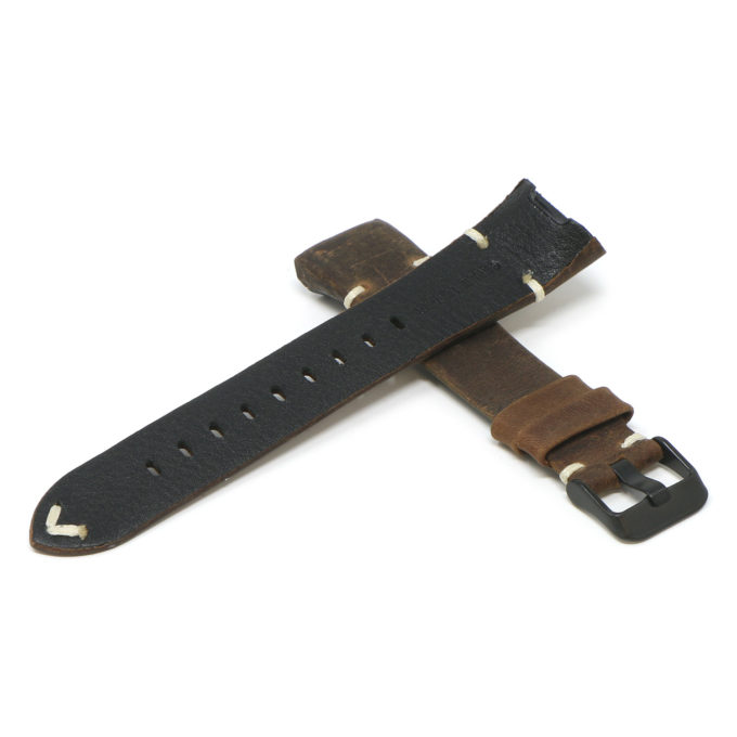 Fb.l18.2.mb Cross Brown StrapsCo Vintage Hand Stitched Leather Watch Band Strap For Fitbit Charge 3
