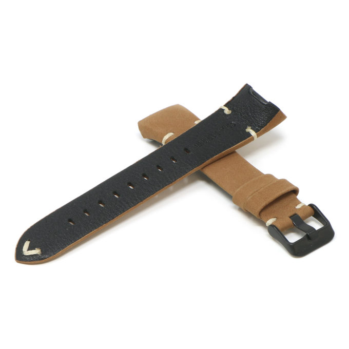Fb.l18.3.mb Cross Tan StrapsCo Vintage Hand Stitched Leather Watch Band Strap For Fitbit Charge 3