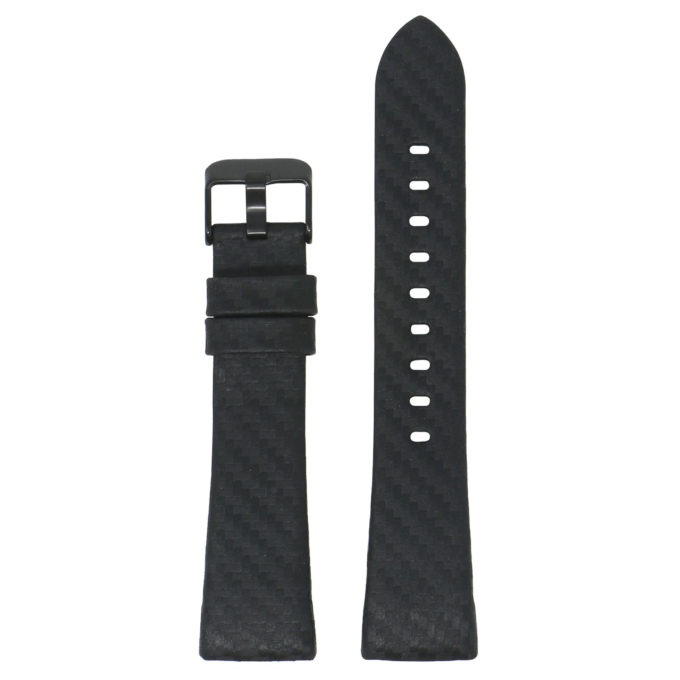 Fb.l20.1.mb Main Black (Black Buckle) StrapsCo Carbon Fiber Embossed Leather Watch Band Strap For Fitbit Charge 3