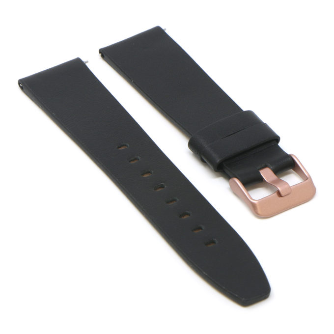 Fb.l22.1.rg Angle Black (Rose Gold Buckle) StrapsCo Smooth Leather Watch Band Strap For Fitbit Versa 2 Lite