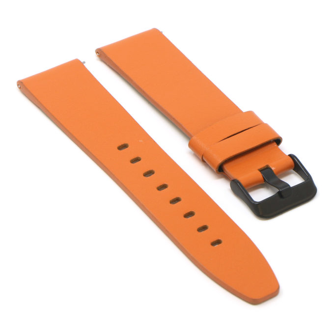 Fb.l22.12.mb Angle Orange (Black Buckle) StrapsCo Smooth Leather Watch Band Strap For Fitbit Versa 2 Lite