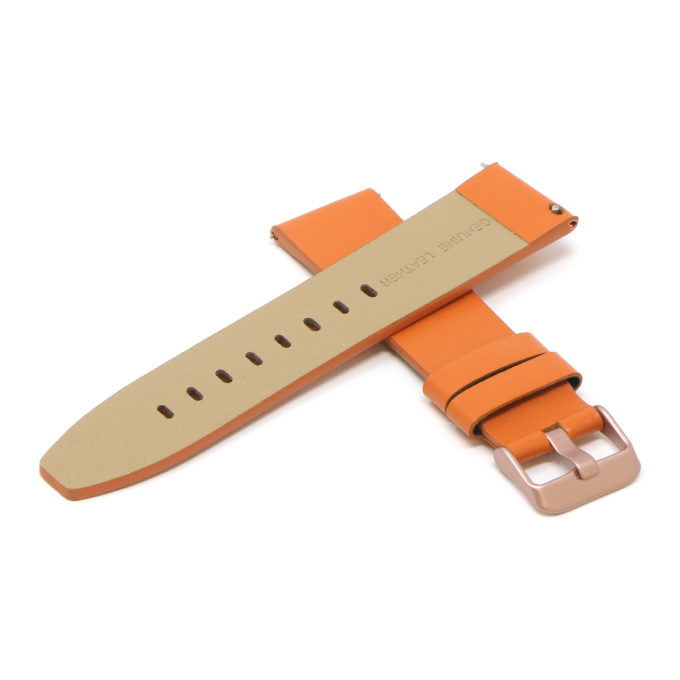 Fb.l22.12.rg Cross Orange (Rose Gold Buckle) StrapsCo Smooth Leather Watch Band Strap For Fitbit Versa 2 Lite