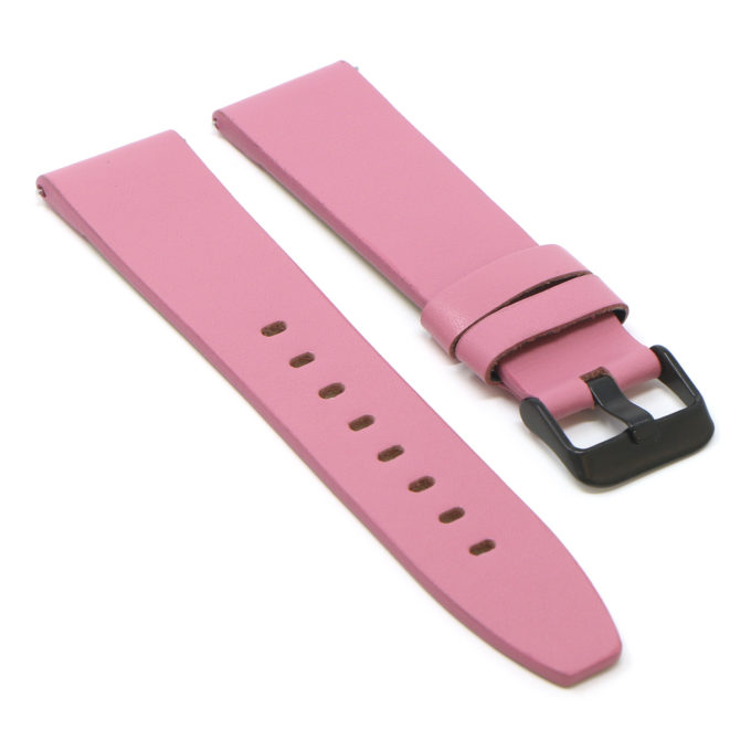 Fb.l22.13.mb Angle Pink (Black Buckle) StrapsCo Smooth Leather Watch Band Strap For Fitbit Versa 2 Lite