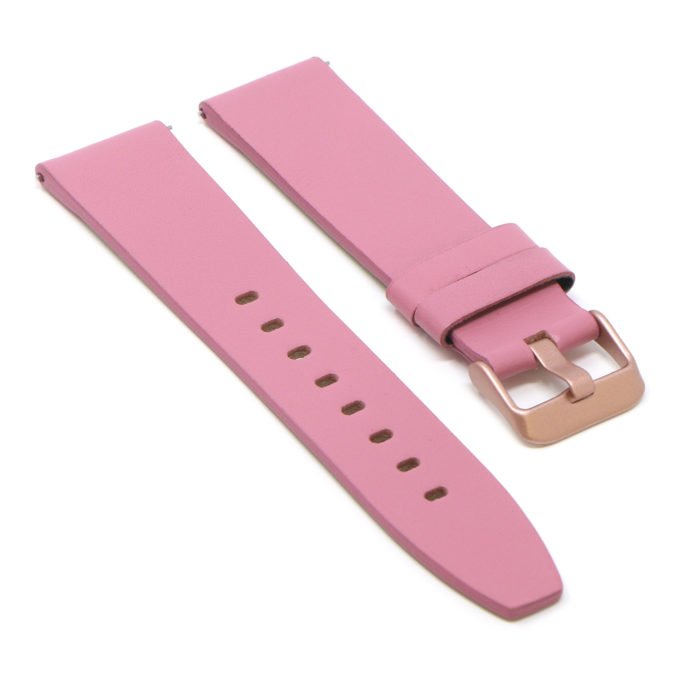 Fb.l22.13.rg Angle Pink (Rose Gold Buckle) StrapsCo Smooth Leather Watch Band Strap For Fitbit Versa 2 Lite
