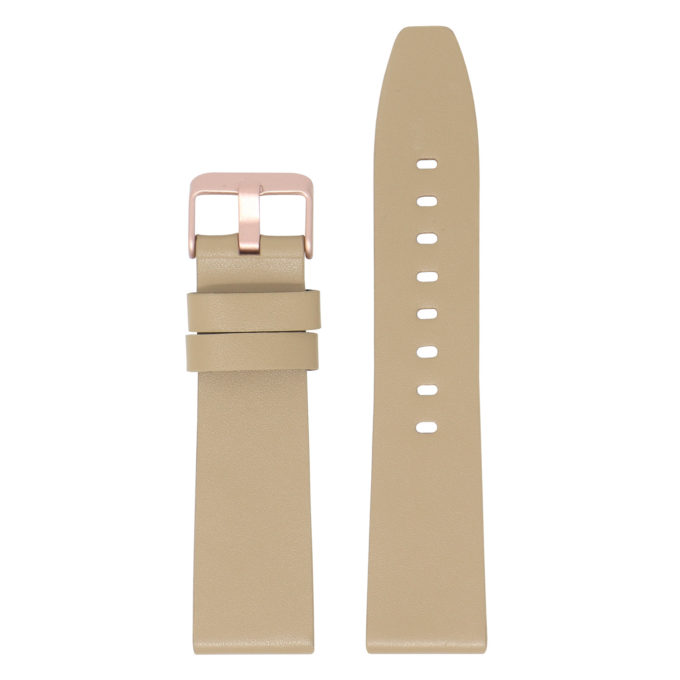 Fb.l22.17.rg Main Beige (Rose Gold Buckle) StrapsCo Smooth Leather Watch Band Strap For Fitbit Versa 2 Lite