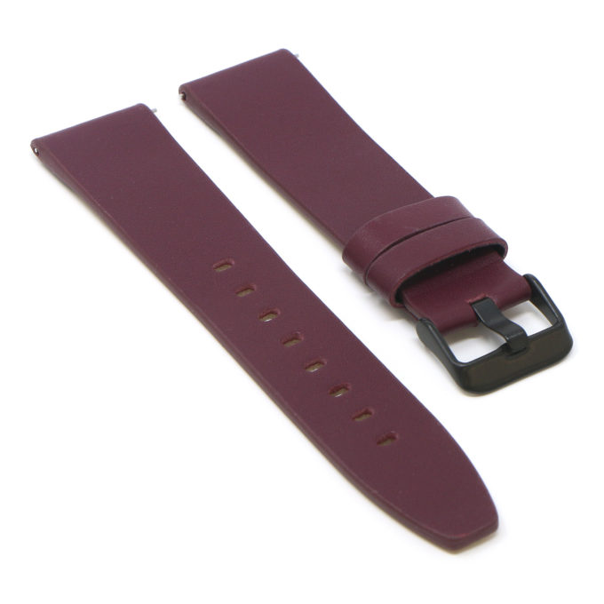Fb.l22.18.mb Angle Purple (Black Buckle) StrapsCo Smooth Leather Watch Band Strap For Fitbit Versa 2 Lite