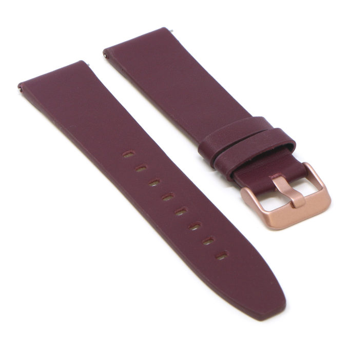 Fb.l22.18.rg Angle Purple (Rose Gold Buckle) StrapsCo Smooth Leather Watch Band Strap For Fitbit Versa 2 Lite