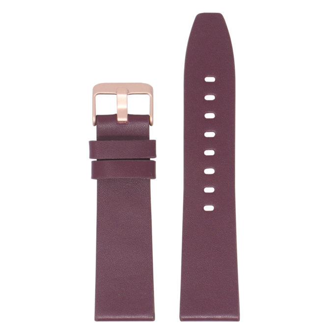 Fb.l22.18.rg Main Purple (Rose Gold Buckle) StrapsCo Smooth Leather Watch Band Strap For Fitbit Versa 2 Lite