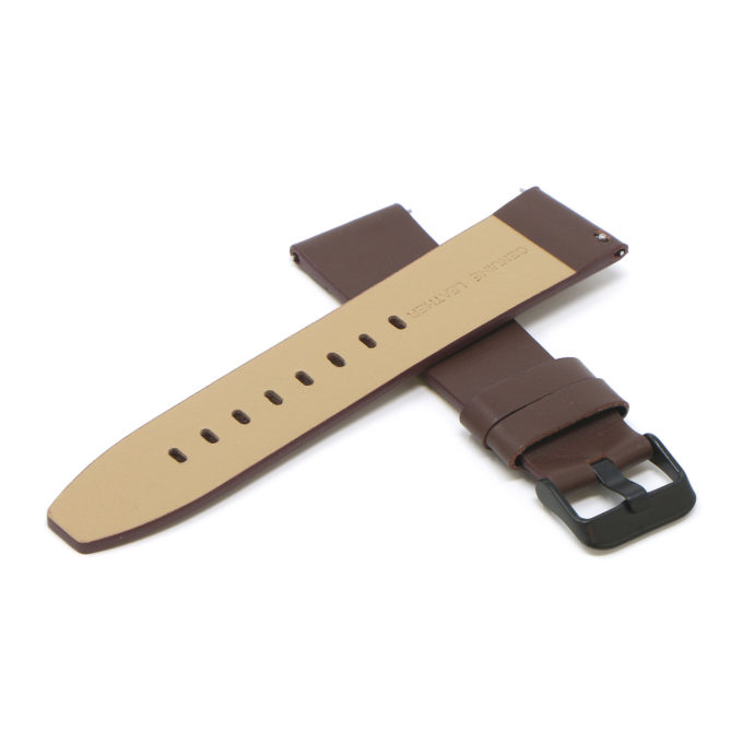 Fb.l22.2.mb Cross Chocolate (Black Buckle) StrapsCo Smooth Leather Watch Band Strap For Fitbit Versa 2 Lite