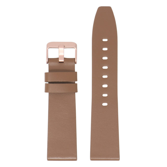 Fb.l22.3.rg Main Tan (Rose Gold Buckle) StrapsCo Smooth Leather Watch Band Strap For Fitbit Versa 2 Lite
