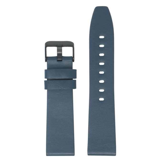 Fb.l22.5.mb Main Navy Blue (Black Buckle) StrapsCo Smooth Leather Watch Band Strap For Fitbit Versa 2 Lite
