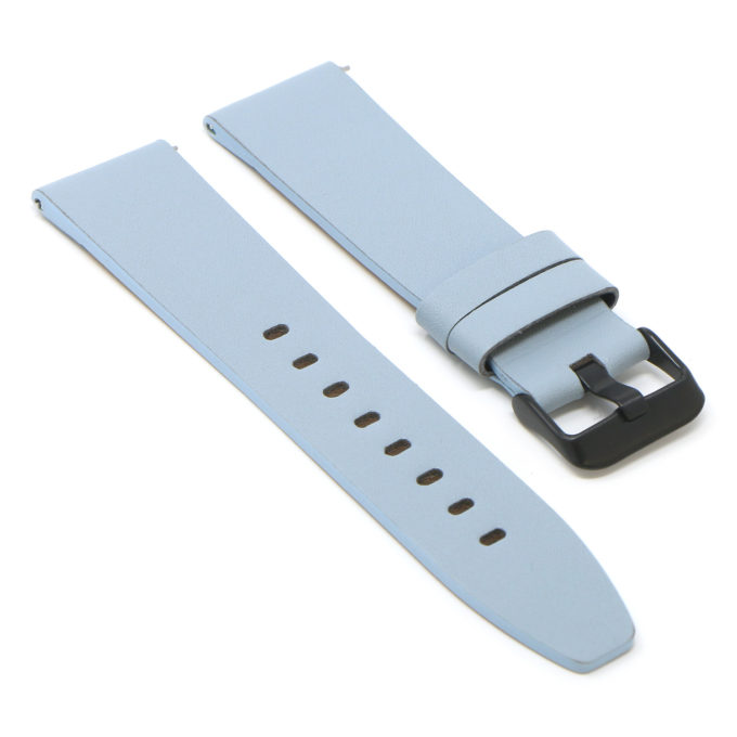 Fb.l22.5a.mb Angle Cloud Blue (Black Buckle) StrapsCo Smooth Leather Watch Band Strap For Fitbit Versa 2 Lite