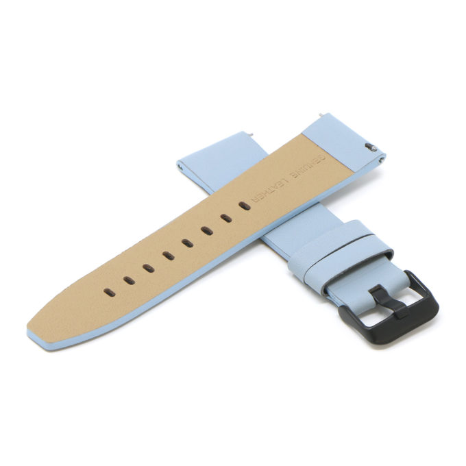 Fb.l22.5a.mb Cross Cloud Blue (Black Buckle) StrapsCo Smooth Leather Watch Band Strap For Fitbit Versa 2 Lite