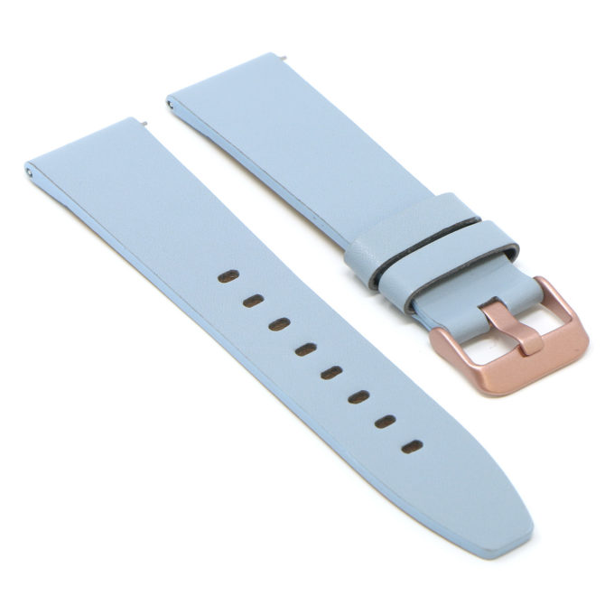 Fb.l22.5a.rg Angle Cloud Blue (Rose Gold Buckle) StrapsCo Smooth Leather Watch Band Strap For Fitbit Versa 2 Lite