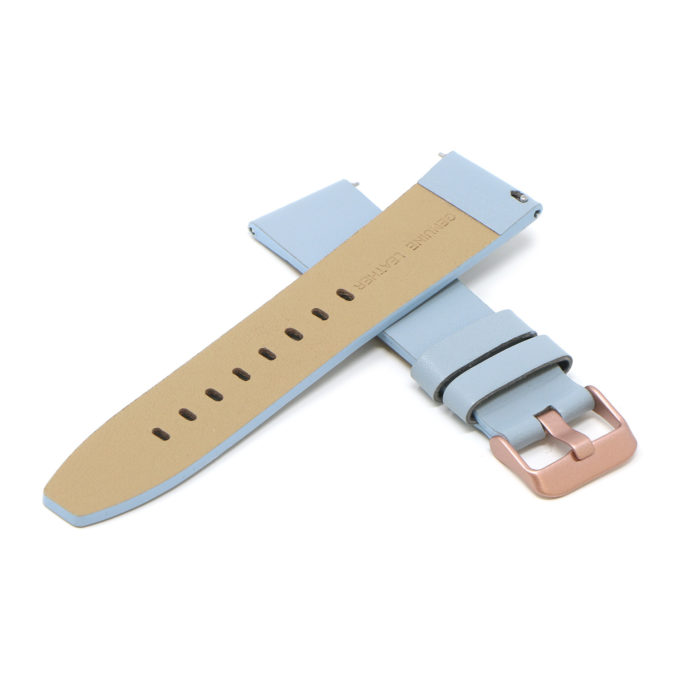 Fb.l22.5a.rg Cross Cloud Blue (Rose Gold Buckle) StrapsCo Smooth Leather Watch Band Strap For Fitbit Versa 2 Lite