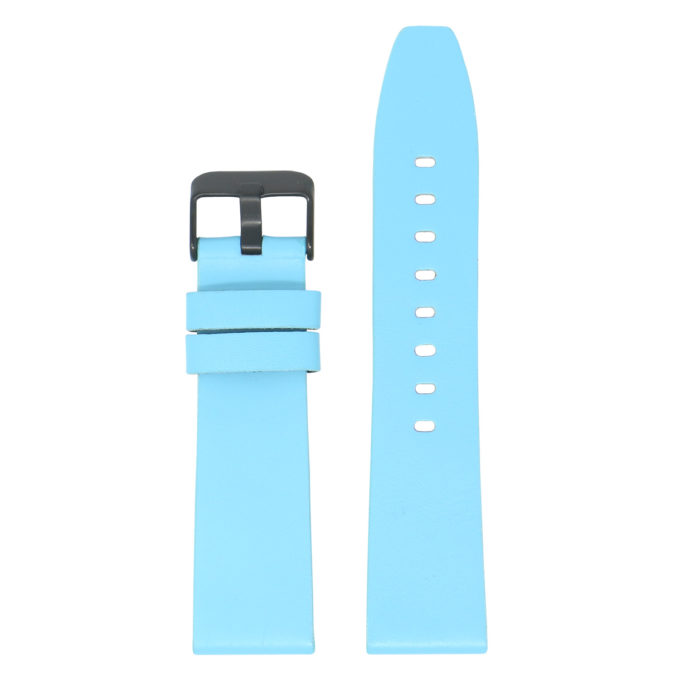 Fb.l22.5b.mb Main Sky Blue (Black Buckle) StrapsCo Smooth Leather Watch Band Strap For Fitbit Versa 2 Lite