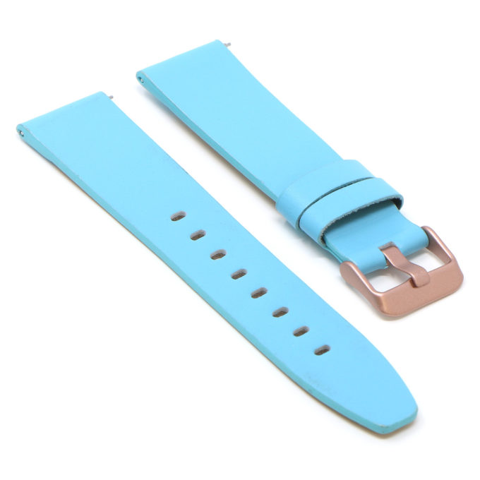 Fb.l22.5b.rg Angle Sky Blue (Rose Gold Buckle) StrapsCo Smooth Leather Watch Band Strap For Fitbit Versa 2 Lite