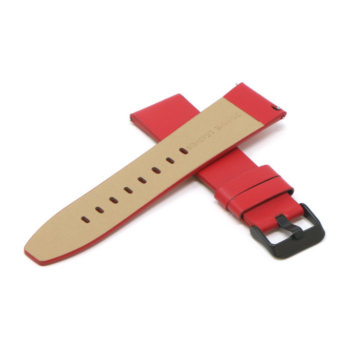 Fb.l22.6.mb Cross Red (Black Buckle) StrapsCo Smooth Leather Watch Band Strap For Fitbit Versa 2 Lite