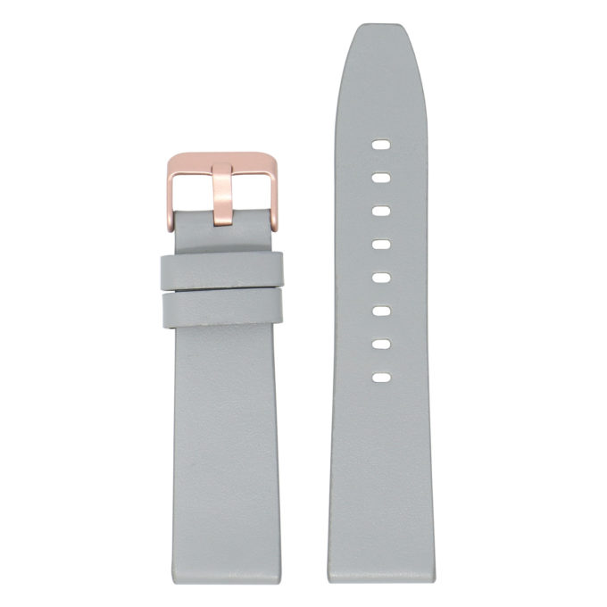 Fb.l22.7.rg Main Grey (Rose Gold Buckle) StrapsCo Smooth Leather Watch Band Strap For Fitbit Versa 2 Lite