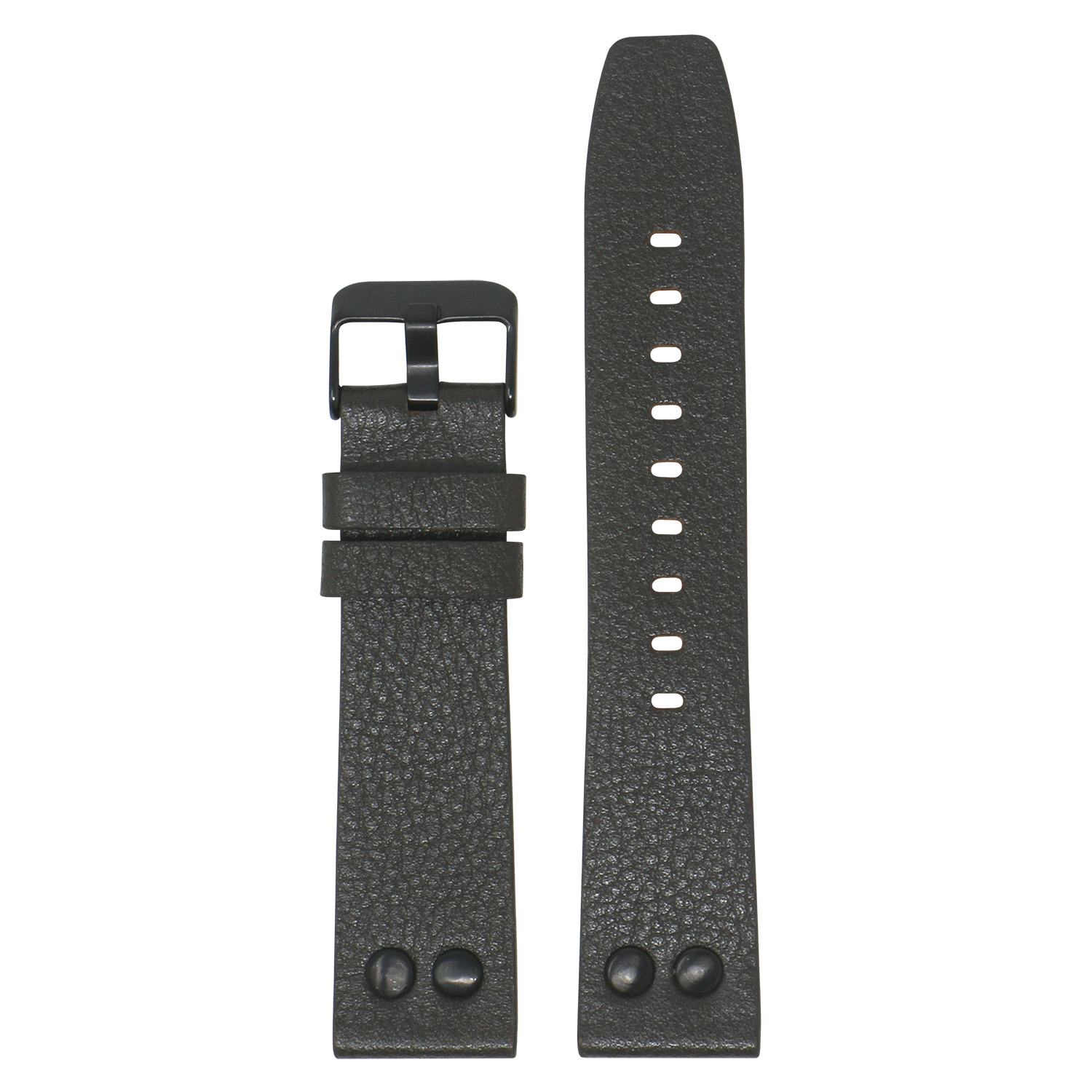 Fb.l25.2.mb Main Dark Brown StrapsCo Textured Leather Watch Band Strap With Rivets For Black Fitbit Versa 2 Lite