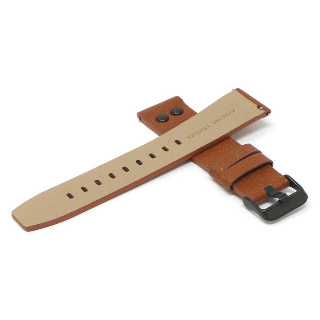23mm Textured Leather Watch Band Strap w/ Rivets StrapsCo