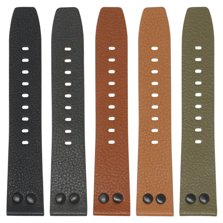 23mm Textured Leather Watch Band Strap w/ Rivets StrapsCo