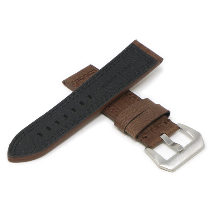 P539.2 Brown Cross StrapsCo Vintage Textured Heavy Duty Leather Watch Band Strap 22mm 24mm 26mm