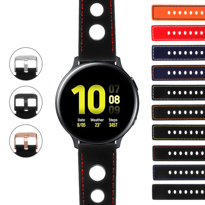 S6.pu11 Gallery Rubber Rally Strap For Samsung Galaxy Watch Active2