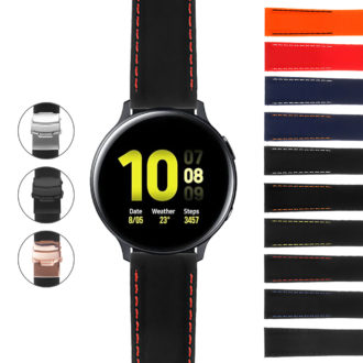 S6.pu12 Gallery Rubber Strap With Deployant Clasp For Samsung Galaxy Watch Active2