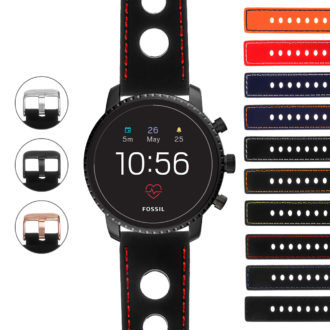 Fos2.pu11 Gallery Rubber Rally Strap For Fossil Gen 4 Smartwatch