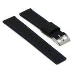 Ny1.1.5 Angle Black & Blue DASSARI Nylon Quick Release Watch Band Strap