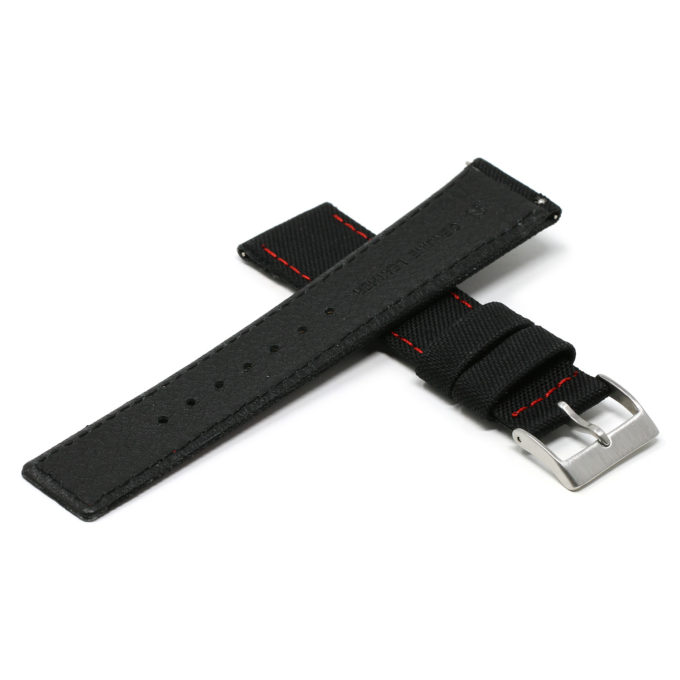 Ny1.1.6 Cross Black & Red DASSARI Nylon Quick Release Watch Band Strap