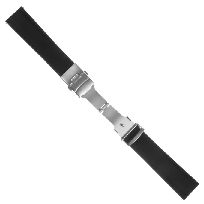 Pu12.1.1 Silcone Rubber Strap In Black Pic 2 Apple Watch