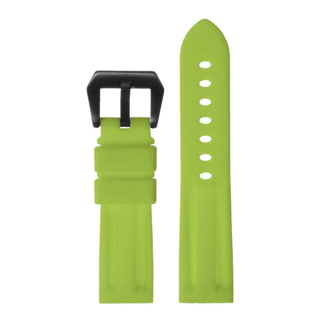 R.pn1.11a.mb Silicone Rubber Strap In Lime Green W Matte Black Buckle 2 Apple Watch