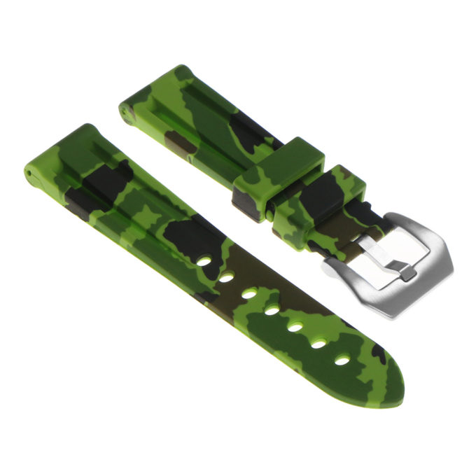 R.pn2.11 Silicone Rubber Camo Strap In Green Apple Watch
