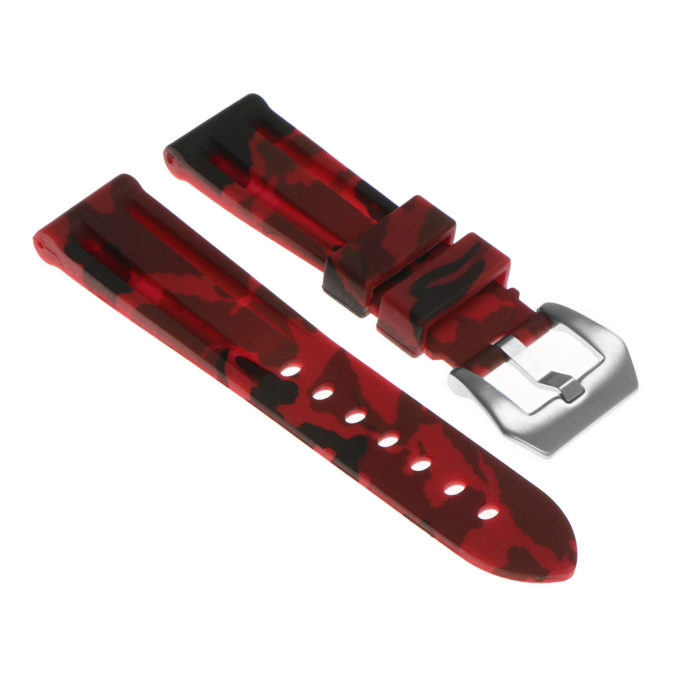 R.pn2.6 Silicone Rubber Camo Strap In Red Apple Watch