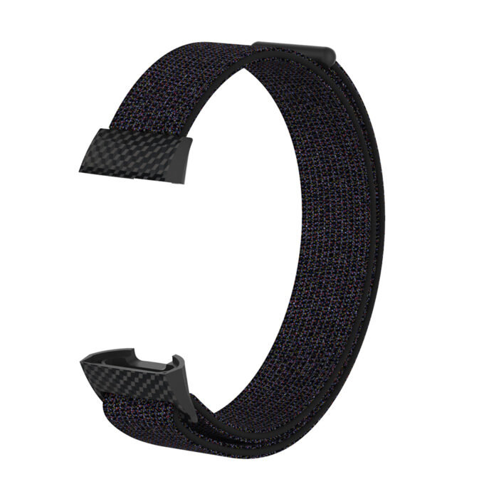 Fb.ny9.1 Main Black StrapsCo Woven Nylon Watch Band Strap For Fitbit Charge 3