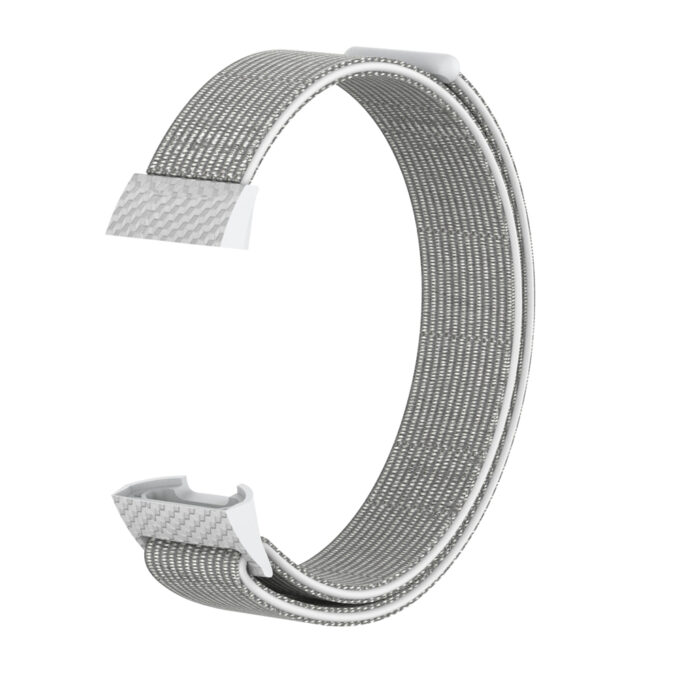 Fb.ny9.22 Main White StrapsCo Woven Nylon Watch Band Strap For Fitbit Charge 3