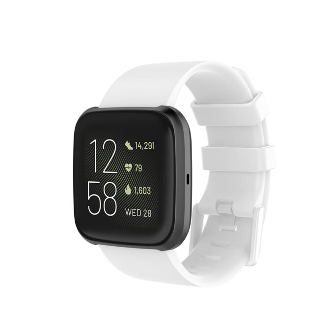 Fb.r48.22 Main White StrapsCo Silicone Rubber Watch Band Strap For Fitbit Versa
