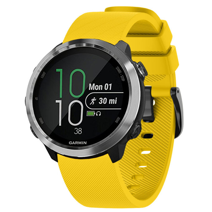 G.r51.10 Main Yellow StrapsCo Silicone Rubber Watch Band Strap For Garmin Vivomove, Vivoactive & Forerunner