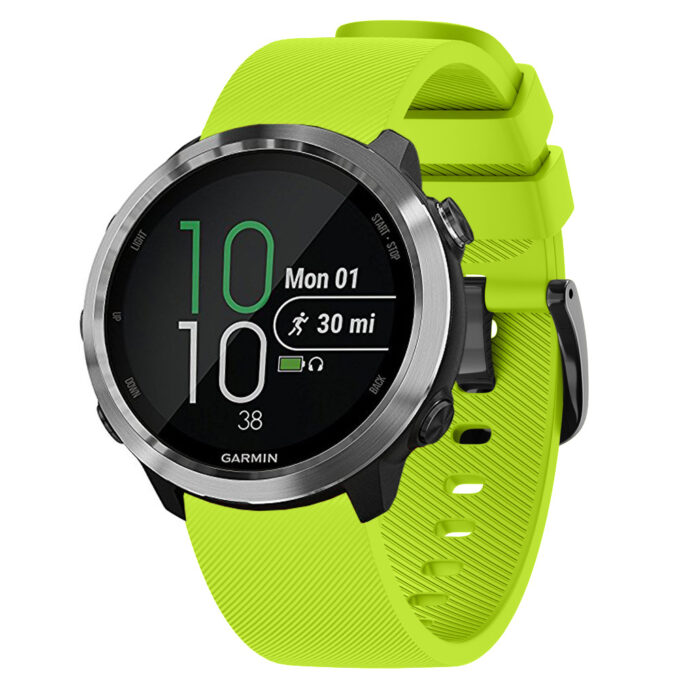 G.r51.11 Main Green StrapsCo Silicone Rubber Watch Band Strap For Garmin Vivomove, Vivoactive & Forerunner