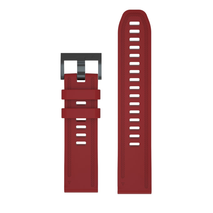 G.r52.6 Up Red StrapsCo QuickFit 20 Silicone Rubber Watch Band Strap For Garmin Fenix 6S