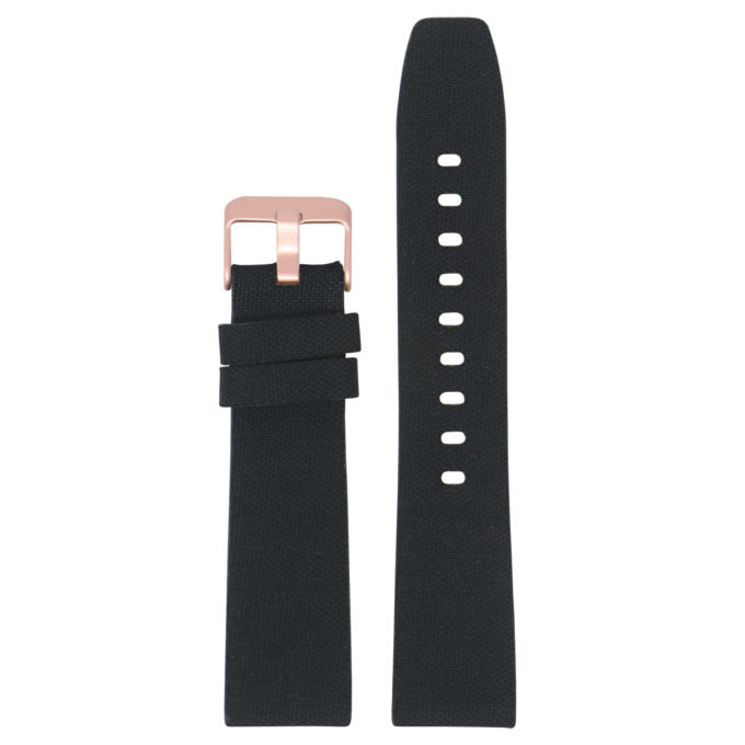 Fb.ny12.1.rg Up Black (Rose Gold Buckle) StrapsCo Nylon Watch Band Strap For Fitbit Versa Versa 2 Lite