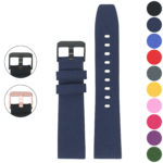 Fb.ny12.5.mb Gallery Navy Blue (Black Buckle) StrapsCo Nylon Watch Band Strap For Black Fitbit Versa 2 Lite