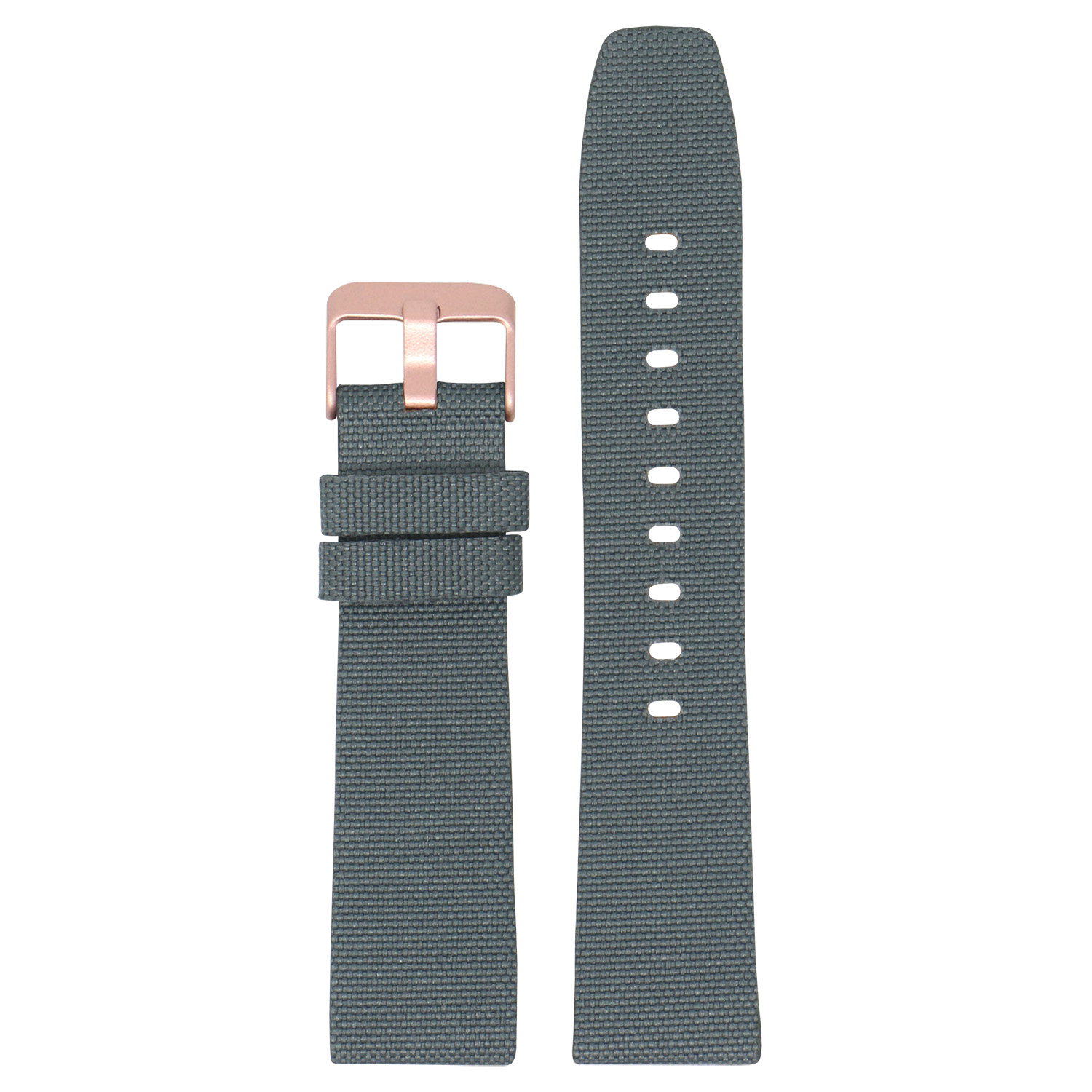 Fb.ny12.7.rg Up Grey (Rose Gold Buckle) StrapsCo Nylon Watch Band Strap For Fitbit Versa Versa 2 Lite
